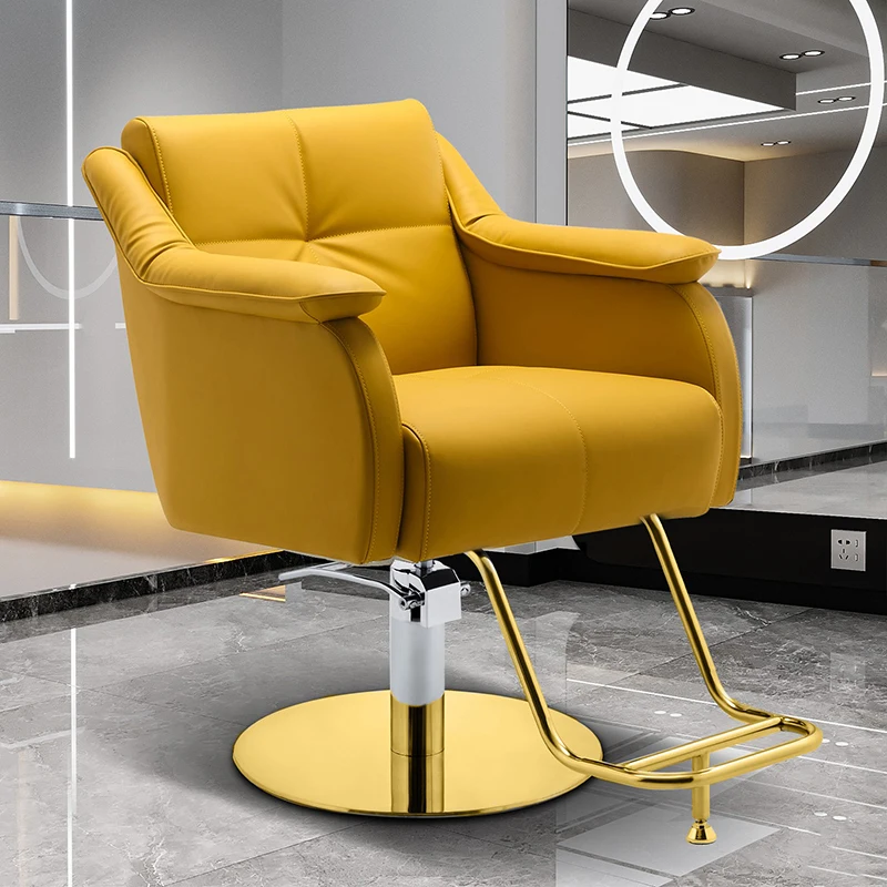 Equipment Black Barber Chair Luxury Leg Rest Gold Barber Chair Salon Tattoo Cadeira De Barbeiro Commercial Furniture