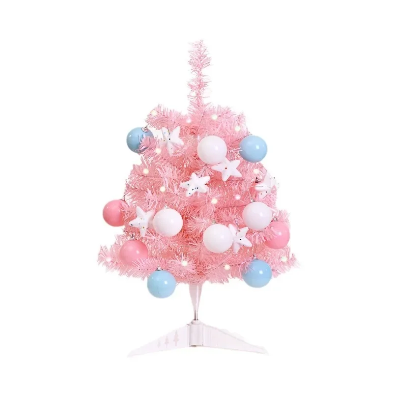 Pink Mini Christmas Tree, 60cm Package, Window, Hotel, Shopping Mall, Counter, Tabletop Ornament, Christmas Ornament