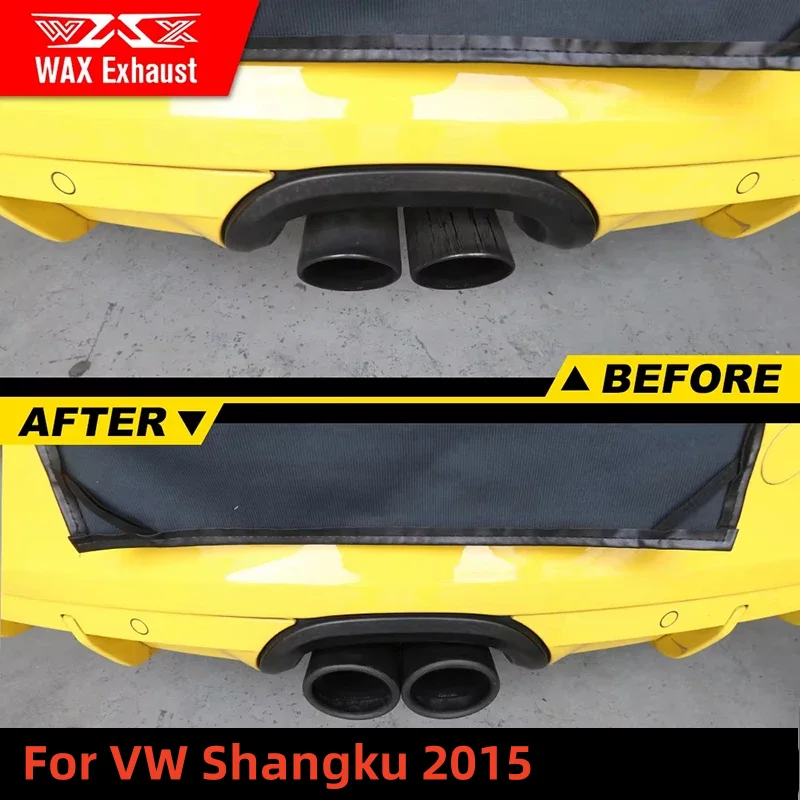 

1pcs 76mm For VW Shangku 2015 Inlet Carbon Fiber Exhaust Pipe Car Modified Accessories Exhaust Mufflers Nozzle With Ak Logo