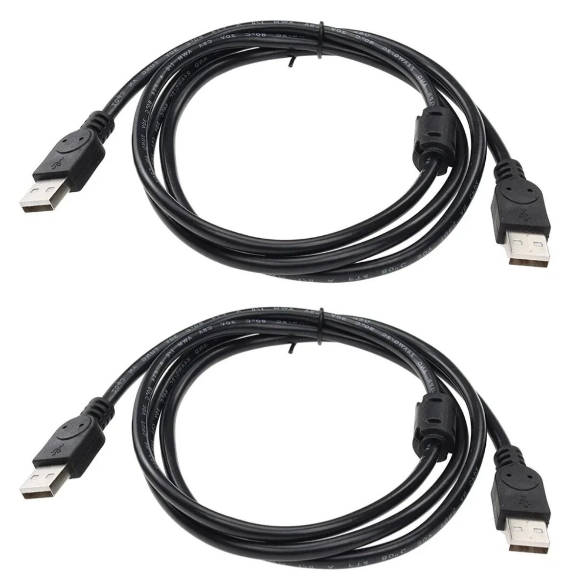 100pcs 1.5m USB2.0 Male to Male Adapter Cable for Hard Drive TV Box Computer Laptop Extension Cord USB Extender Line