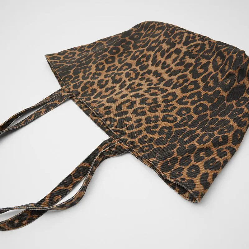‌ 2025 Nuova borsa tote con stampa leopardata per donna Borsa shopper spaziosa di grande capacità Borsa da lavoro con tracolla con manico superiore alla moda