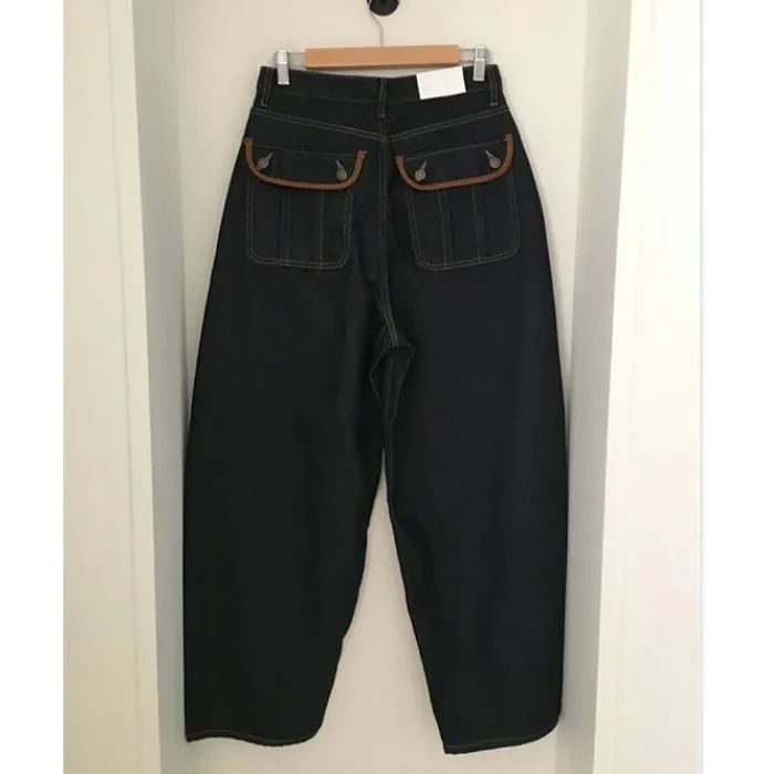 Celana Jeans Wanita High Waist Musim Gugur Musim Dingin Warna Chic Blo Waed Outdated Bend Knife Pants Kasual Celana Panjang