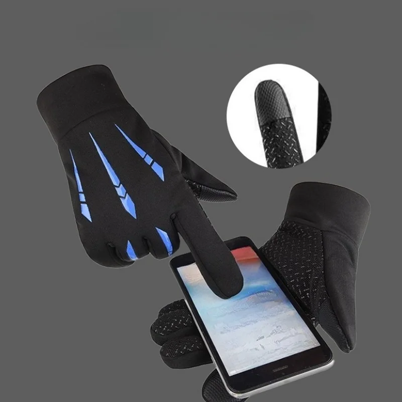 Winter Cycling Warm Gloves Touch Screen Windproof Anti Slip Fishing Gloves Unisex Thermal Motorcycle Riding Skiing Gloves