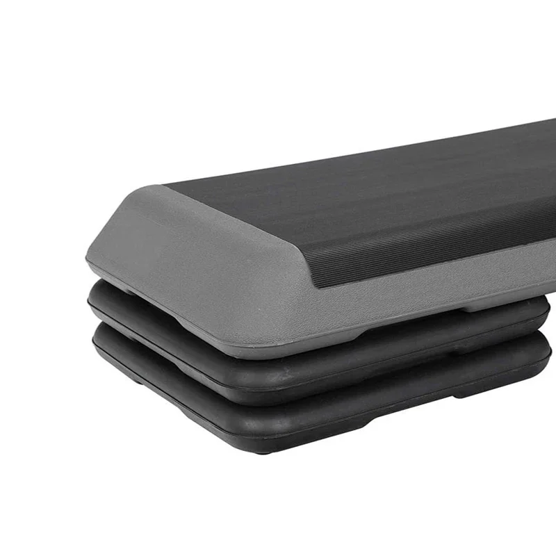 18.9 Inch Adjustable Height ABS Aerobic Step Platform with 2 Risers for Home Gym