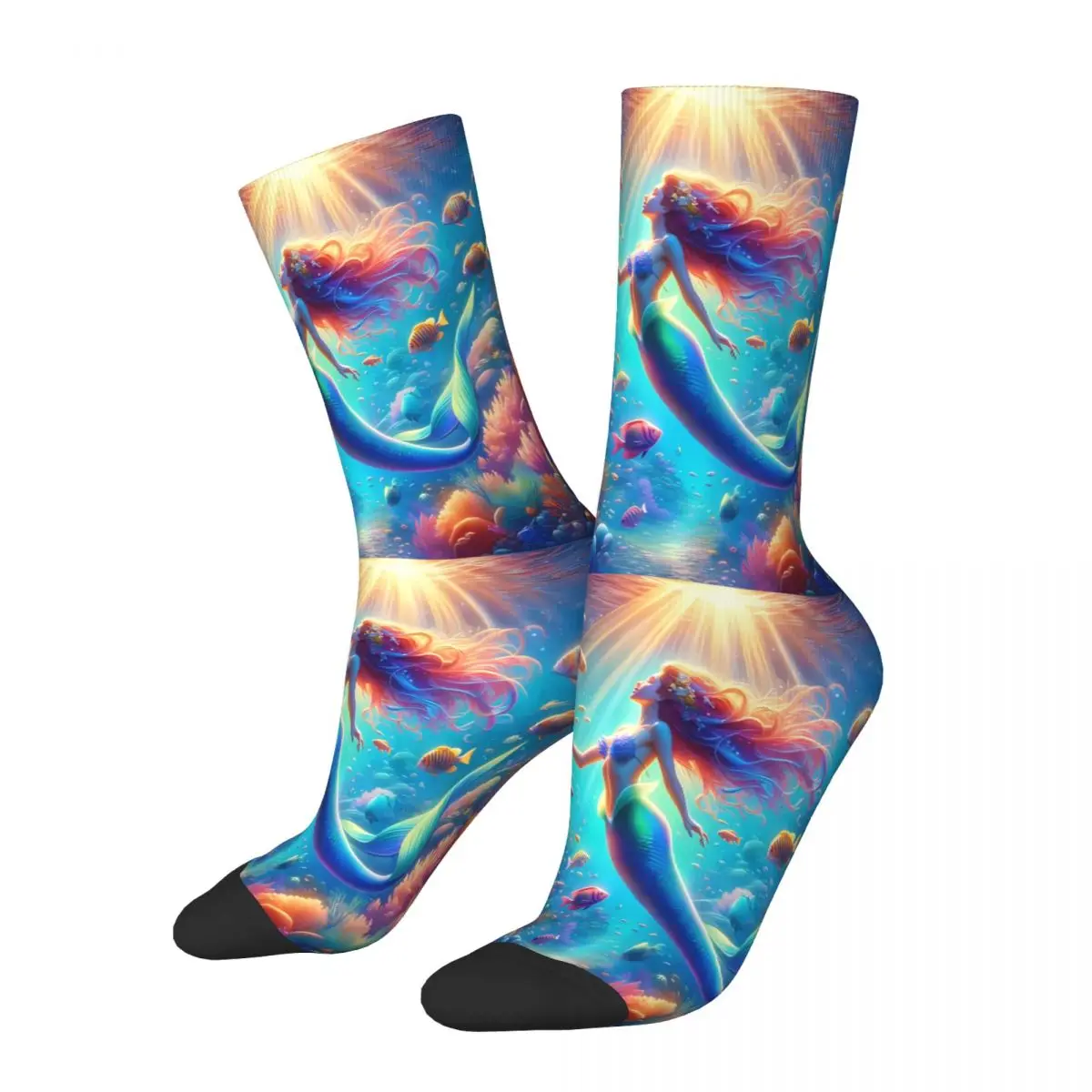 Mermaid Sock Printed Man Polyester