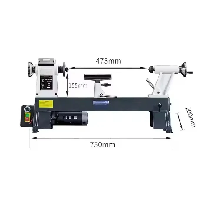 550W  Mini Woodworking Lathe Continuously Variable Speed  Miniature Woodworking Turning Woodworking Lathe