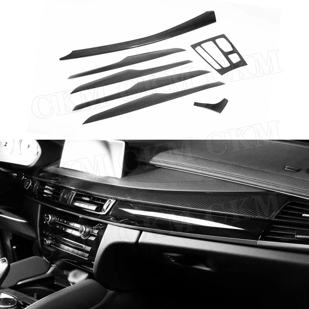 

Dry Carbon Fiber Car Center Console Gear Shift Panel Door Handle Frame Trim Cover For BMW X5 F15 X6 F16 2015-2019 Accessories