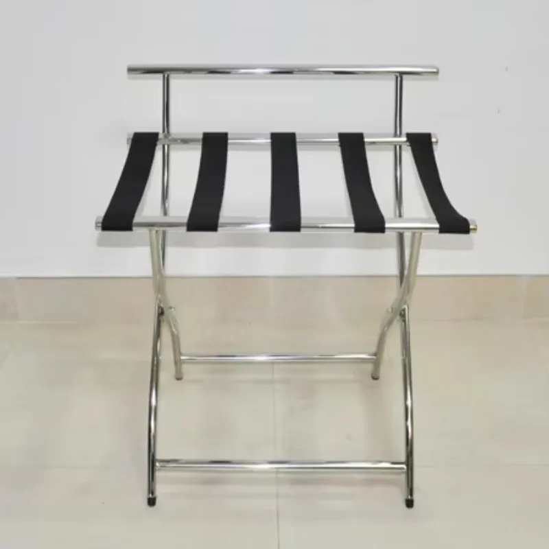 Hot Sale Foldable 201 Stainless Steel Luggage Rack With Back Support
