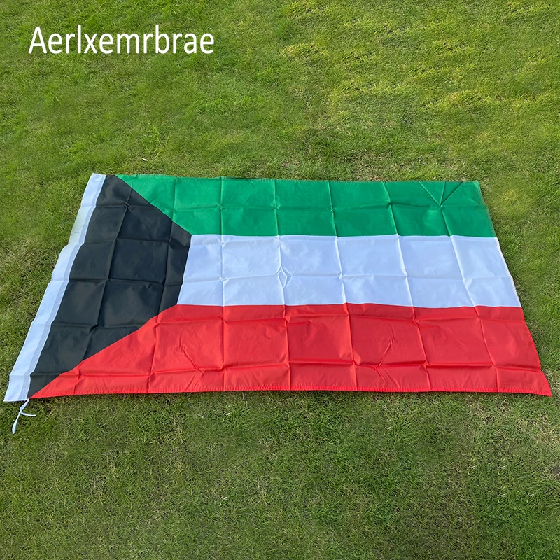 

aerlxemrbrae flag 90*150cm Kuwait Flag Arab State Banner Country Pennant Hanging