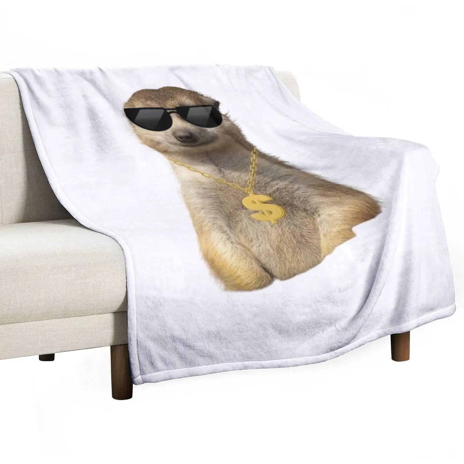 Cool Dude Meerkat Throw Blanket Luxury Summer Thermals For Travel Baby Blankets