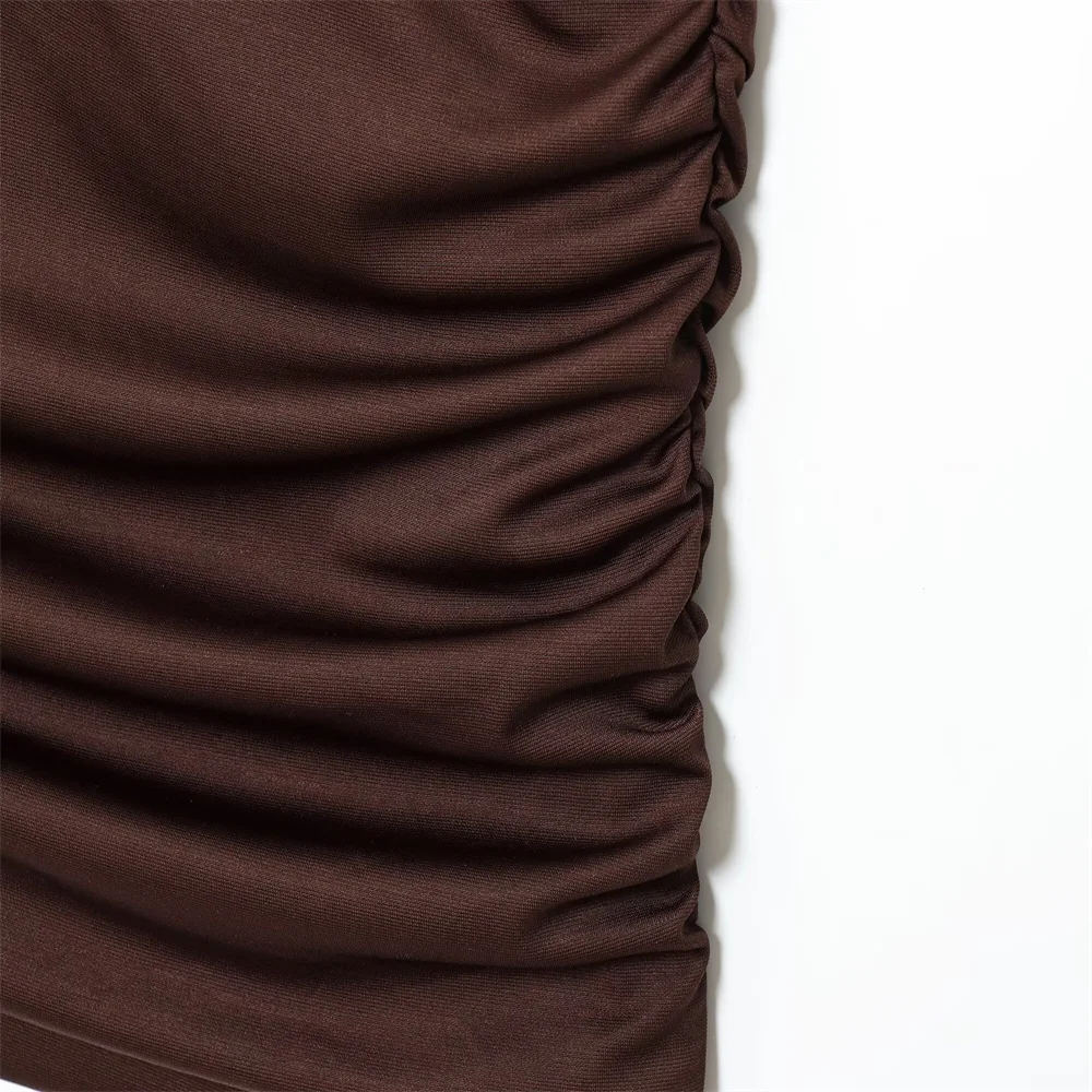 여름 신상 여성 패션 유럽 및 미국 스타일 원형 비대칭 스트레이트 튜브 드레스