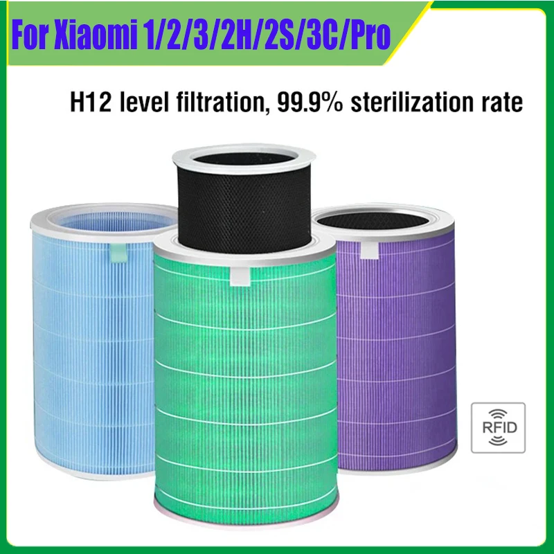 Air Filter For Xiaomi Air Purifier Mi 1 / 2 / 3 / 2C / 2H 2S 3C 3H / Pro Air Purifier H12 HEPA Filter Anti Bacteria Formaldehyde