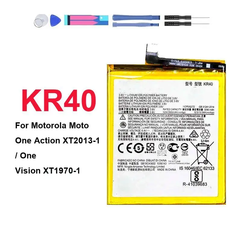 Mobile Phone Battery KR40 3500mAh For Motorola Moto One Action XT2013-1 One Vision XT1970-1