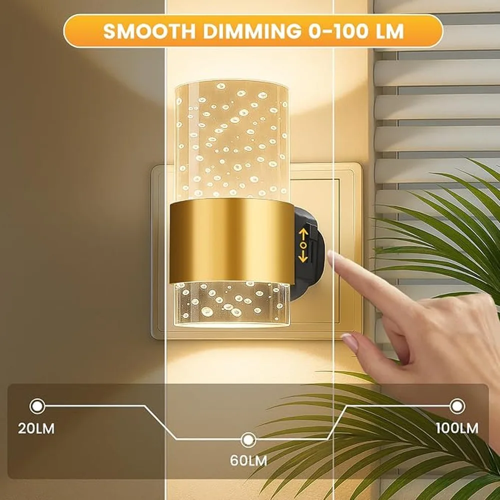 Smart Nightlight Sconce Night Light Plug In Automatically Illuminating At Twilight Offering Energy