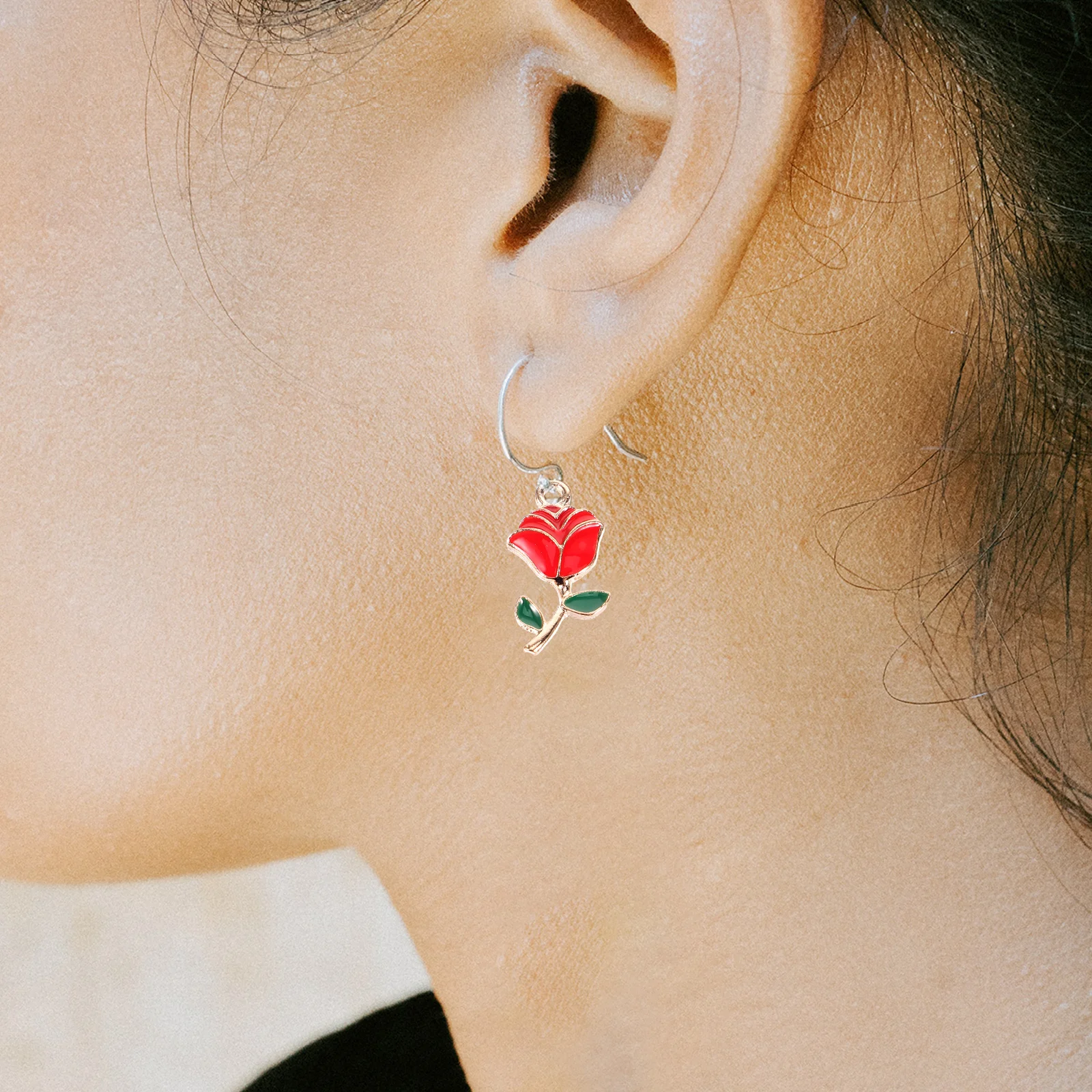 

30pcs Enamel Rose Charms Jewelry Making Pendants Crafts Hanging Accessories for Bracelets Necklaces Earrings Gifts
