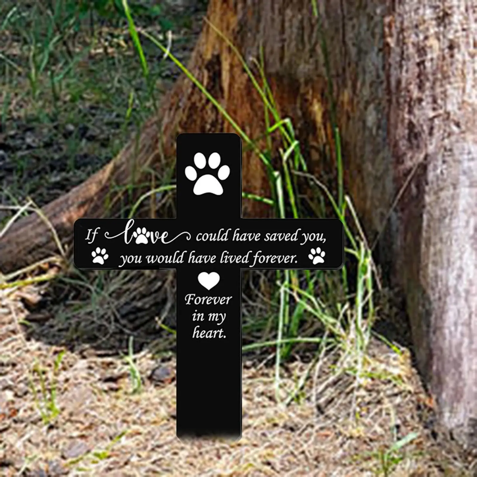 Dog Grave Marker,Garden Stake Cemetery Paw Print,Memorial Pet Grave Marker,Plaque Stake for Funeral,Dog Pet Headstone