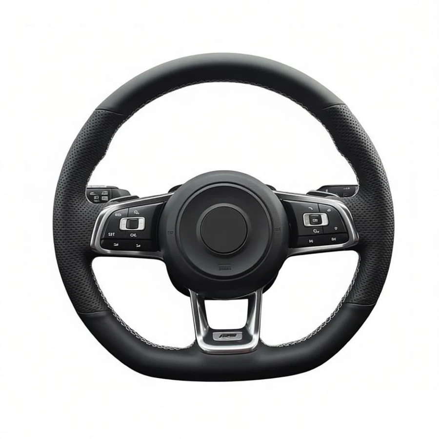Microfiber Leather Car Interior Steering Wheel Cover for Volkswagen VW Golf 7 GTI Golf R MK7 VW Polo GTI Scirocco 2015 2016