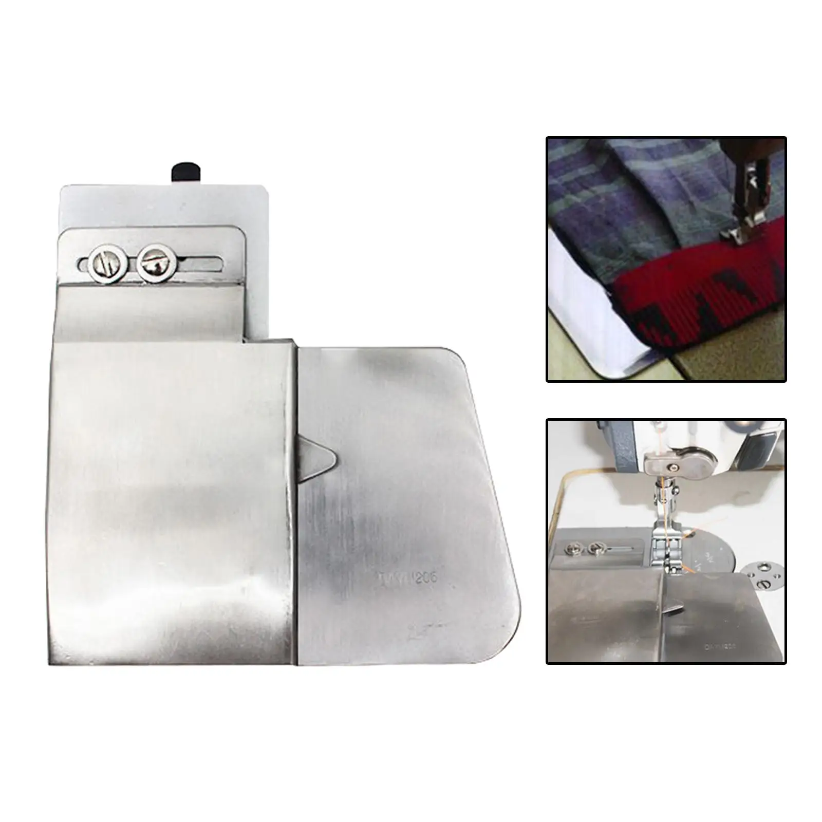 

Насадка для промышленного швейного станка: металлический прижим для окантовки рукавов и манжет