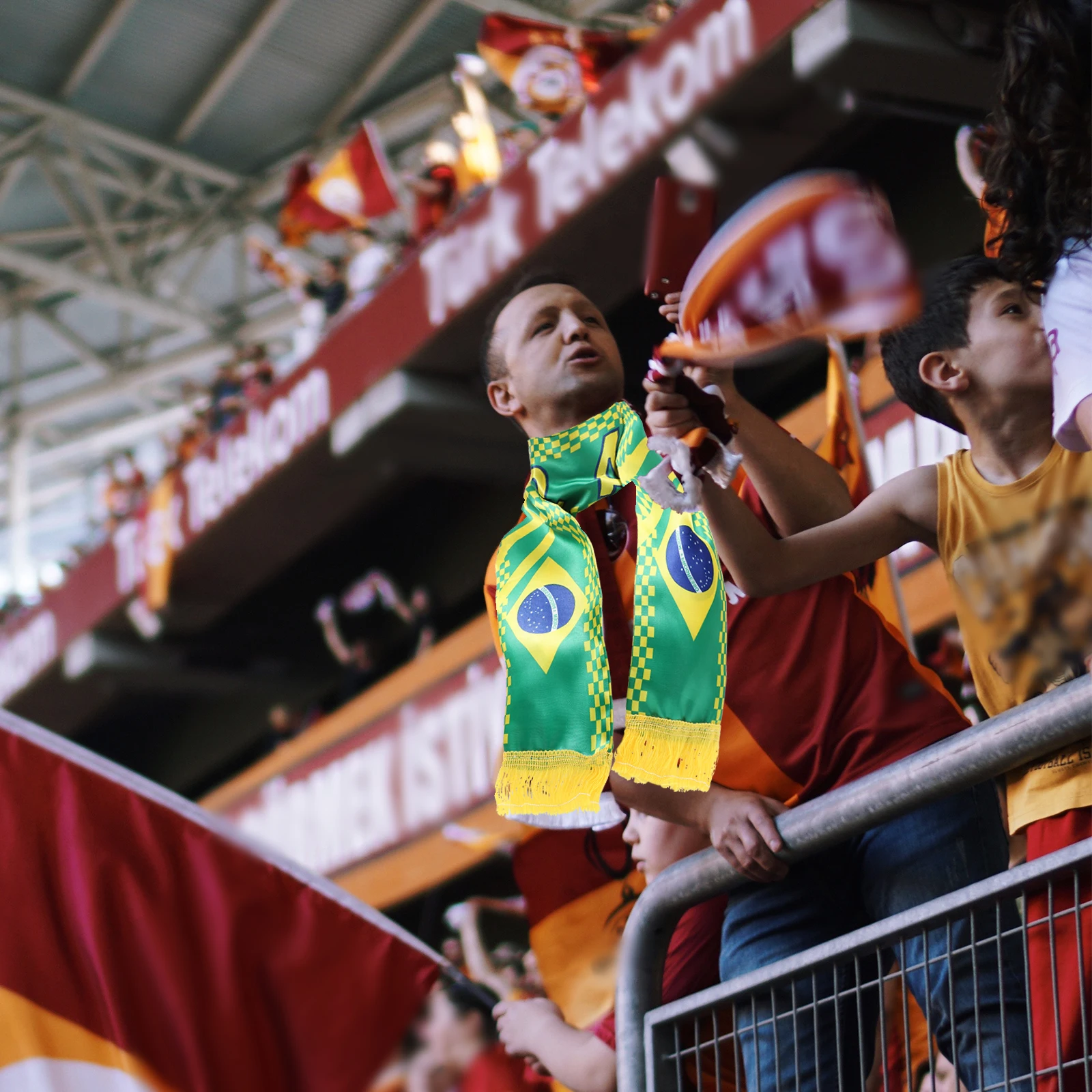 

2 Pcs Footballs Fans Scarf National Soccer Knit Scarfs Neck for Sports