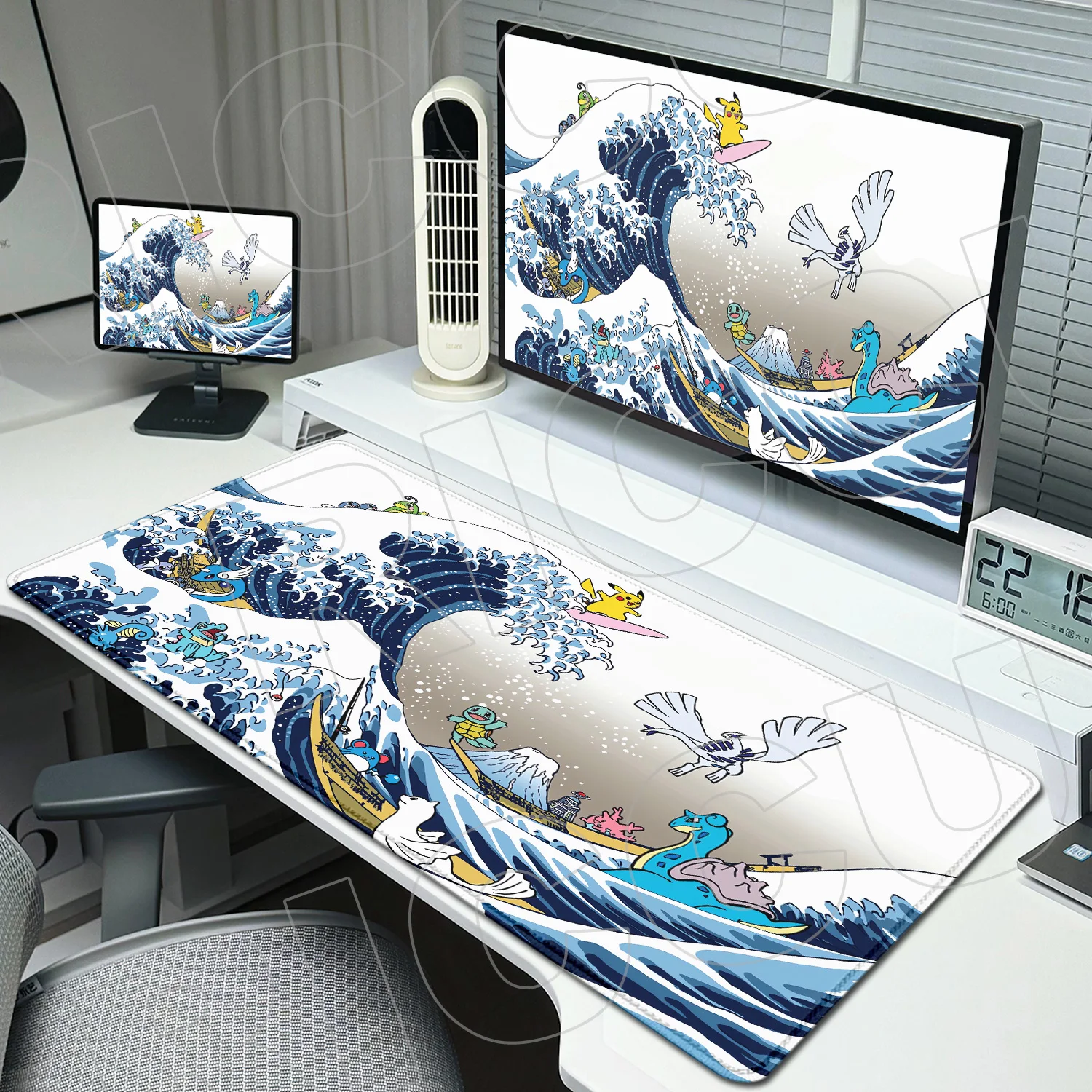 

40x90cm kawaii Pokemon Squirtle Cute PC Accessories XXL Mouse Pad Larger Computer Keyboard rug expand Desk Mat Gaming Mouse pads