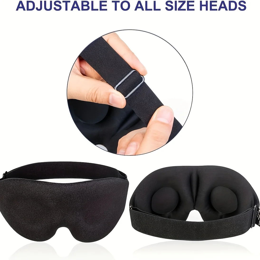 1pc 3d stereo eye mask sleep anti-light slow rebound memory cotton travel lunch break sleep special black eye mask, send parents