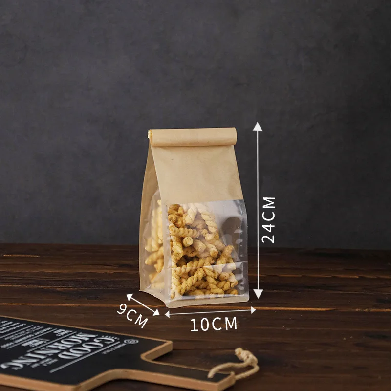 4 Größen 10–50 Stück Toastbeutel, Verpackungsbeutel, selbstdichtender Brotbeutel, Draht, gerollter Rand, Backen, transparenter Keks-Kuchenbeutel, versiegelter Tee – Detail 3