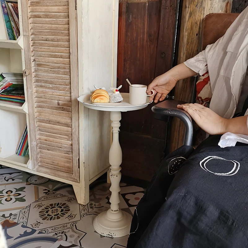 Mini Coffee Tables Designer Wrought Iron Creative Vintage Small Side Table Window Display Table End