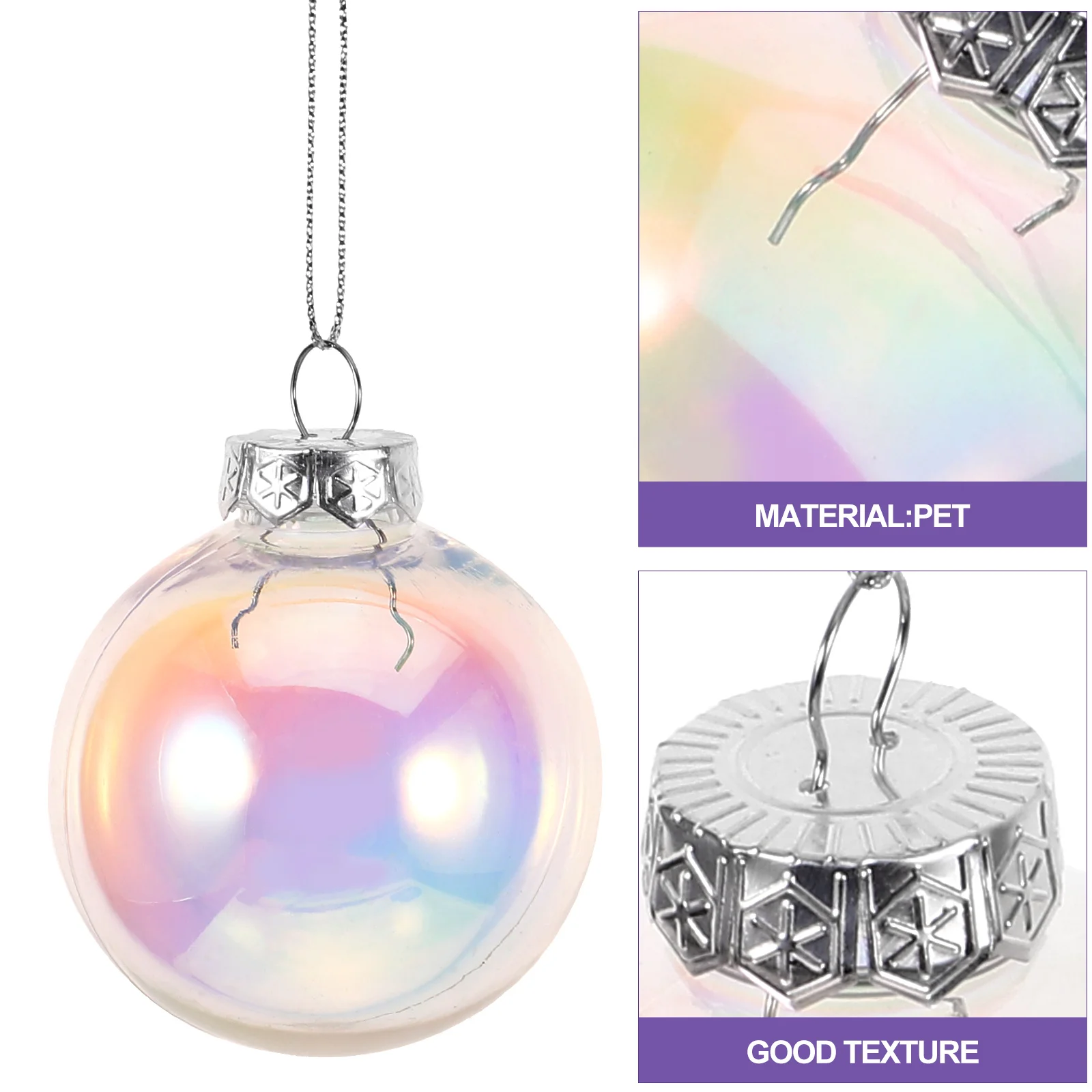 

6 Pcs Decorations Decorative Ball Hanging Man Christmas Balls Pet Plastic Ornament Holiday