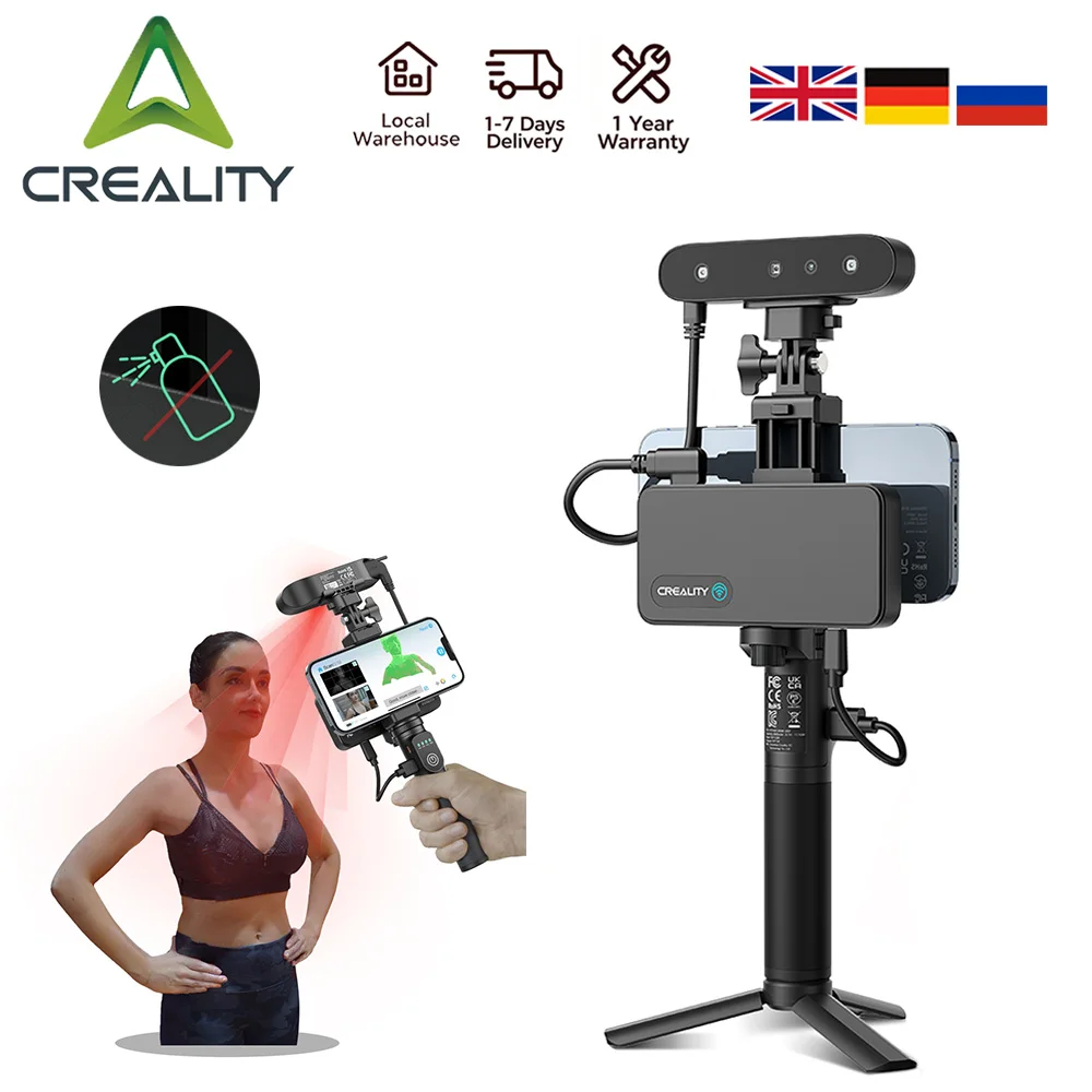 Creality Ferret Pro CR Scan Creality Handheld Scanner 24-bit Anti-shake Tracking WIFI6 High-Speed Scanning 0.1mm Accuracy
