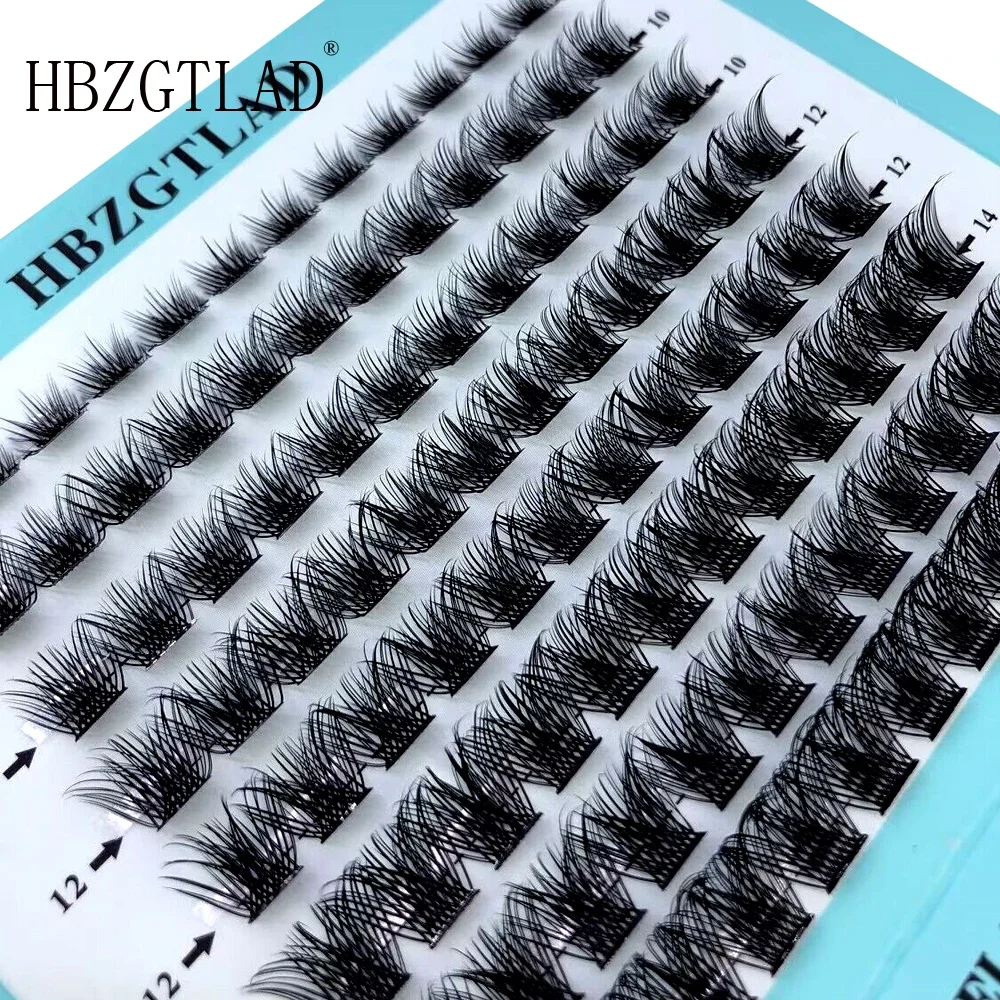 Mischen Sie 3D Fluffy Single Cluster Falsche Wimpern, vorgefertigte Volumenfächer, einzelne Wimpern, segmentierte natürliche gefälschte Wimpern für die Augenverlängerung