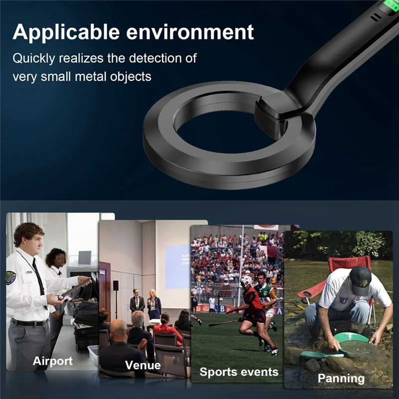 A45U Metal Detector Handheld Alarm High Sensitivity Metal Scanner Security Checker Pinpointer Search Coil Metal Detect Tool Dura