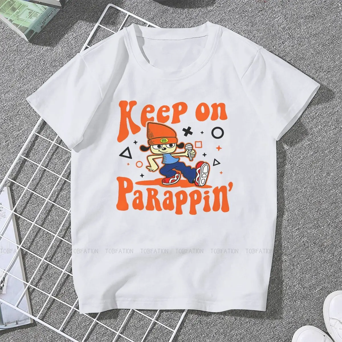 PaRappa The Rapper Rhythm Game Women T Shirt Keep On Female Tops 5XL Graphic Kawaii Tees Ladies Oversized Tshirt