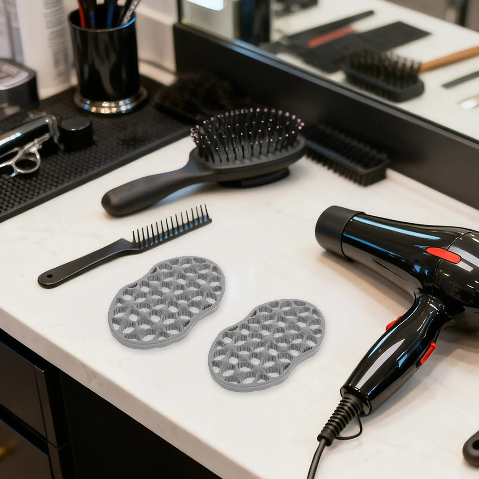 

2Pcs Curly Hair Brush Twist Curl Comb Flexible Tpe Curling Hair Comb for Professional Salon Home Volumizing