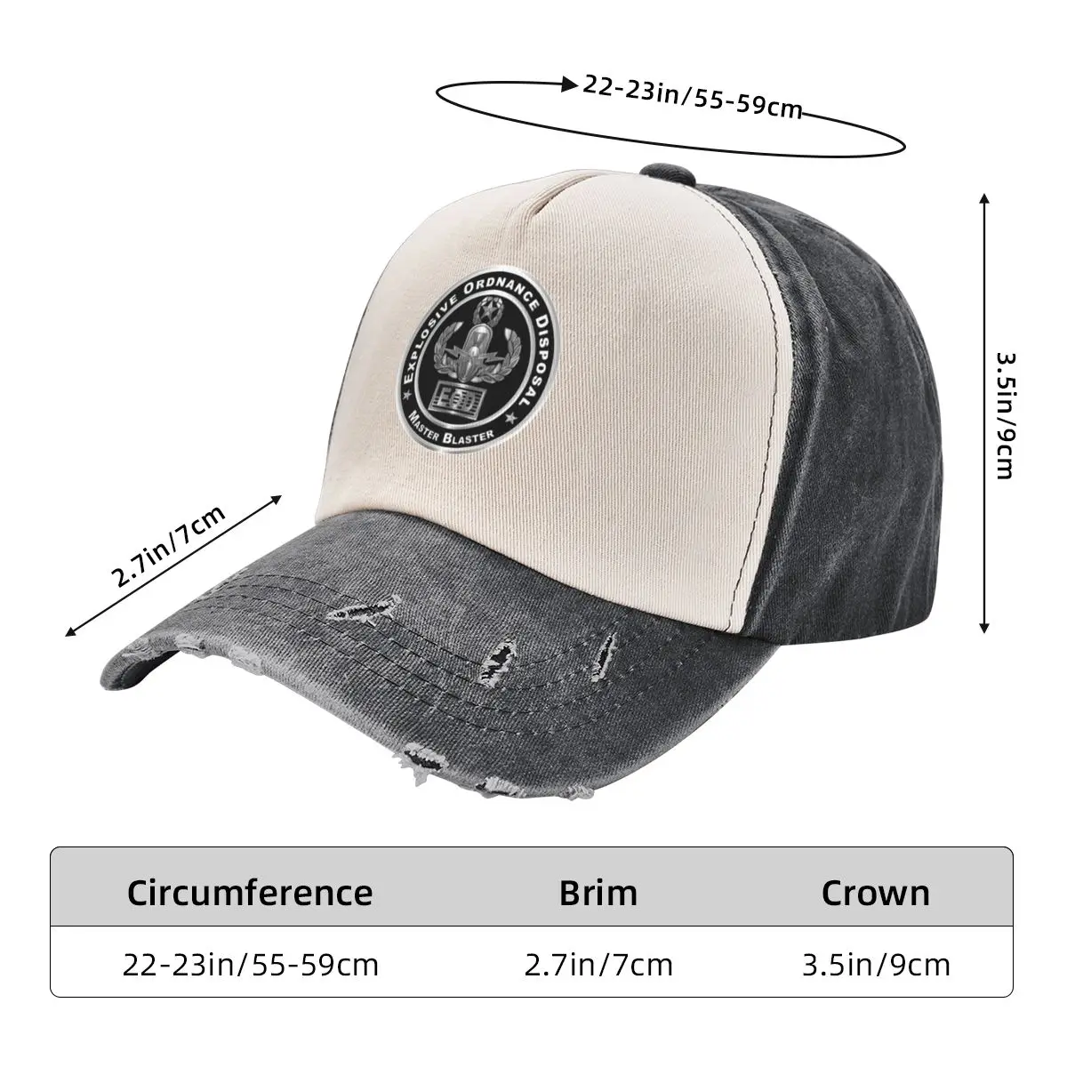 Explosive Ordnance Disposal EOD Baseball Cap Uv Protection Solar Hat Anime Hat New In The Hat Women's Beach Visor Men's image 6