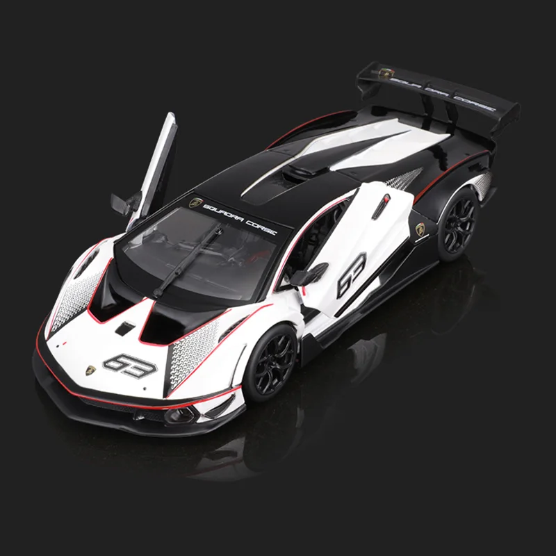 In Stock Bburago 1:24 Lamborghini Essenza Scv12 Sports Car Alloy Miniature Diecast Model Lamborghini Track Car Toys Kids Gift