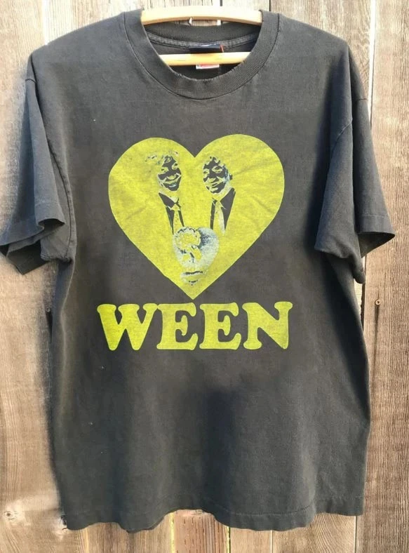 

Plus Size Summer Women's Vintage Ween Tour Band T-Shirt Cotton Breathable Stylish Versatile Street Style Oversized