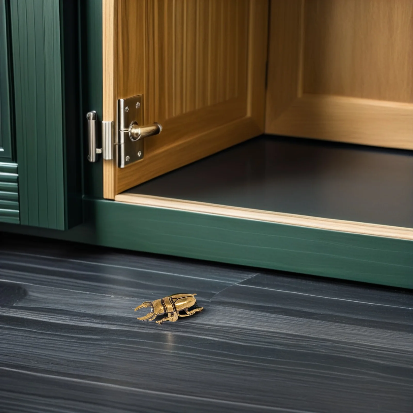 

2Pcs Cabinet Knobs Brass Beetle Vintage Kitchen Drawer Pulls Insect Furniture Handles Cupboard Wardrobe Hardware