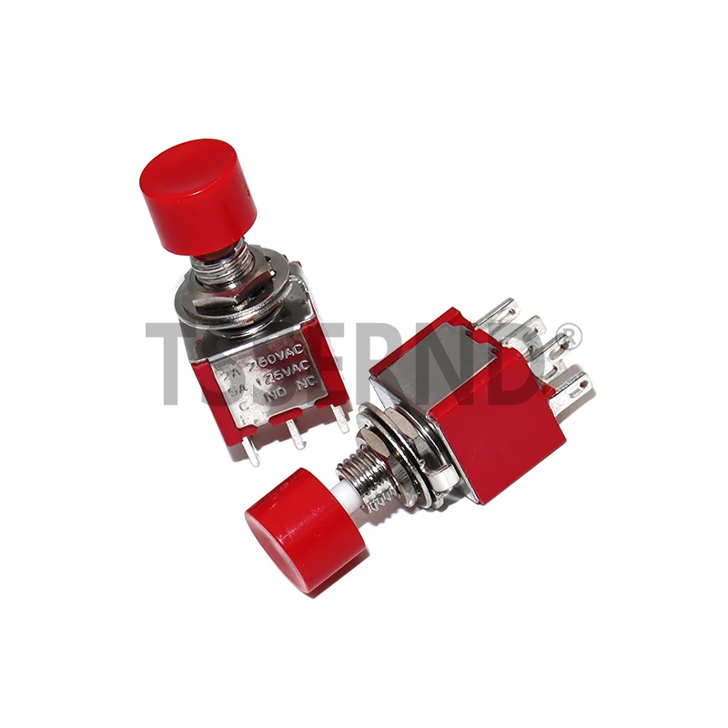 5PCS 3Pin C-NO-NC 6MM Mini Momentary Automatic return Push Button Switch ON-(ON) 2A 250VAC/5A 120VAC