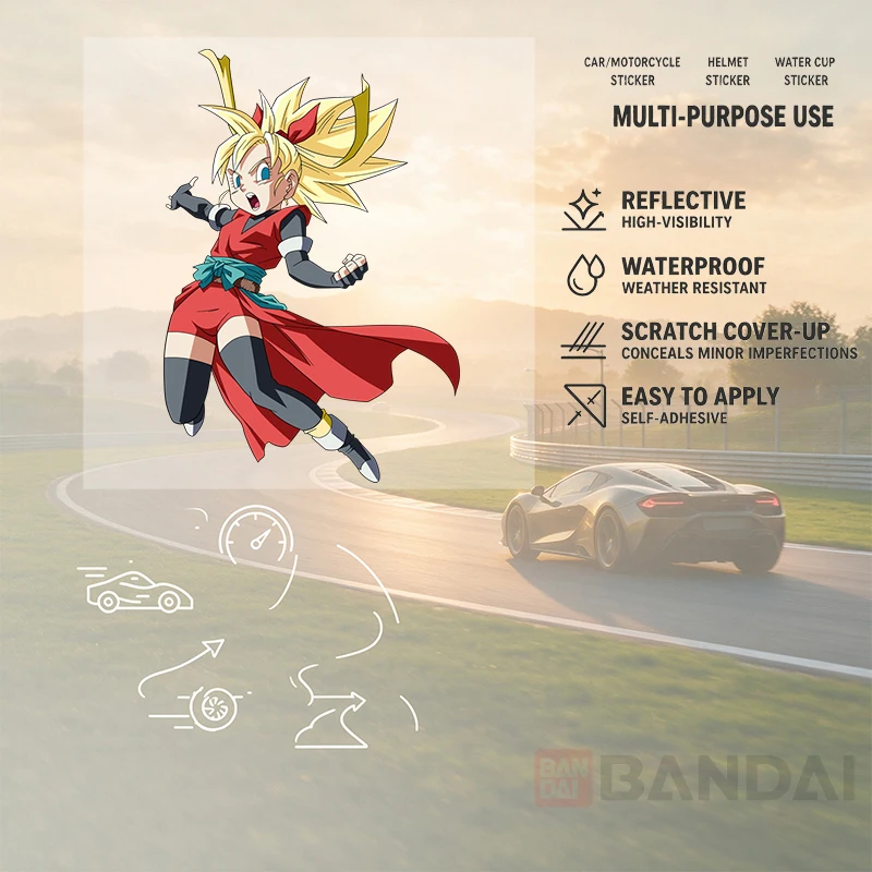 Cool Anime Blonde Warrior Girl Car Stickers Vinyl Decal Waterproof Die Cut for Window Bumper Laptop Helmet Auto Decor