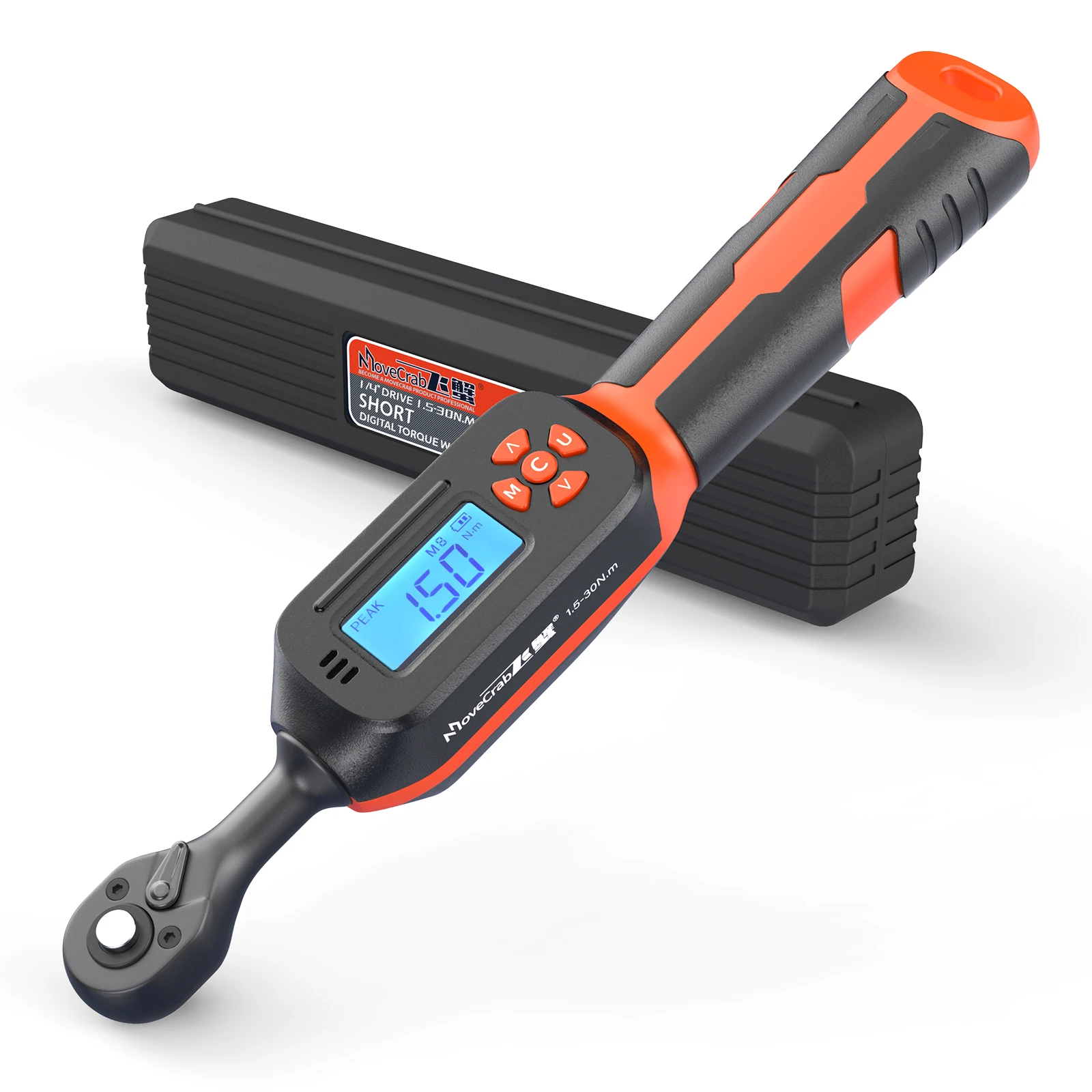 Digital Torque Wrench 0.6-340N.m Adjustable, 2% Accuracy with LED/Buzzer Alert for Car Bike Motorcycle