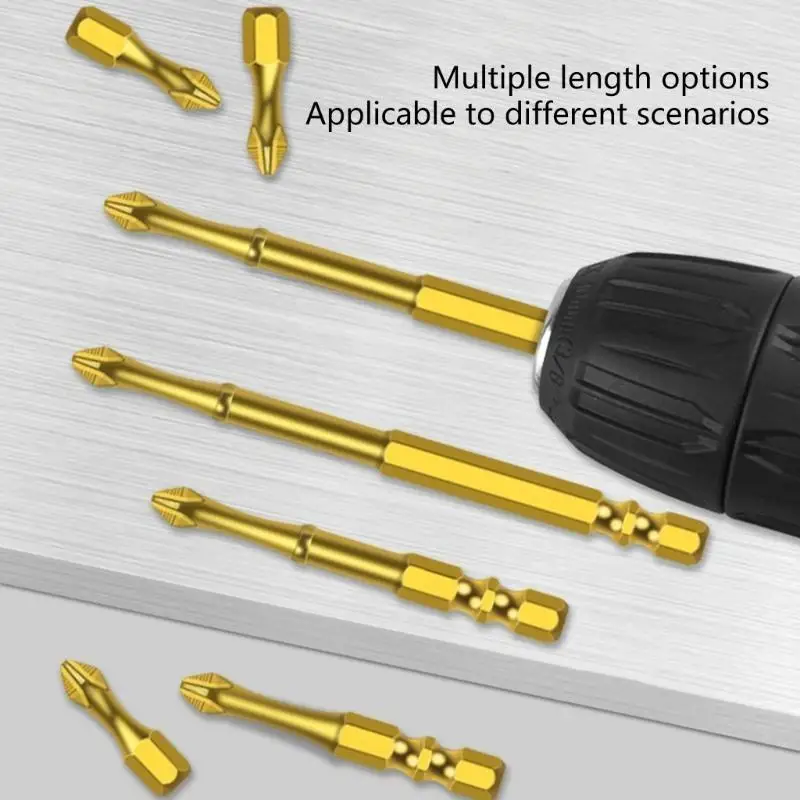 652F Professional Impact Driver Bits, Antislip Coating Power Power Accessories สำหรับ Precisiosn Fastening Maintenance