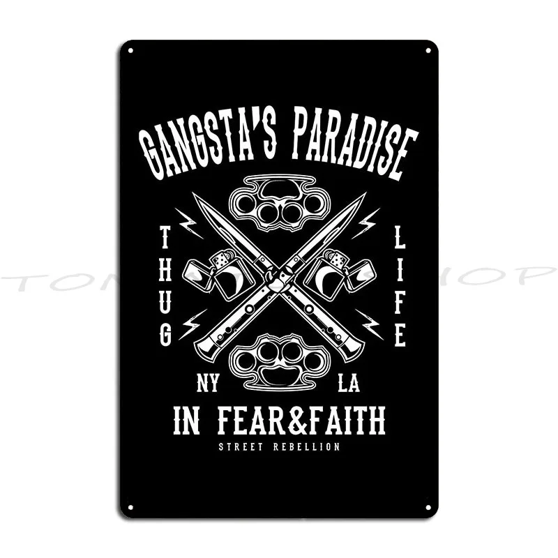 Gangster Criminal Syndicate Built Stronger  Metal Sign Mural Bar Funny Wall Decor Printing  Tin Sign Poster