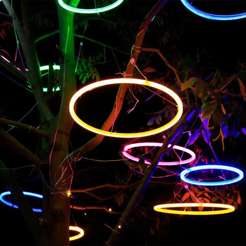 

LED wishing ring hanging tree light city street tree festival circle light luminous ring outdoor waterproof light