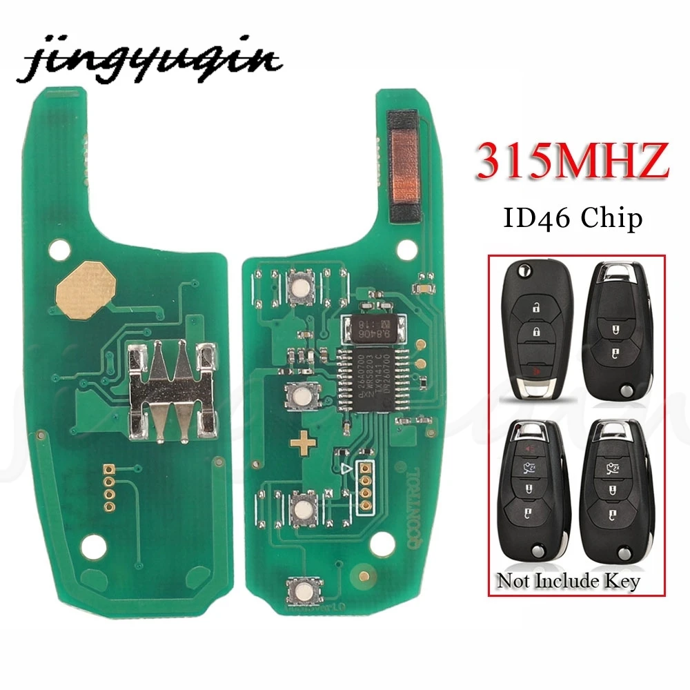 jingyuqin LXP-T003 315MHz ID46 PCF7941E Remote Car Circuit Board For Chevrolet Cruze Sonic Trax Spark Avo Trailblazer