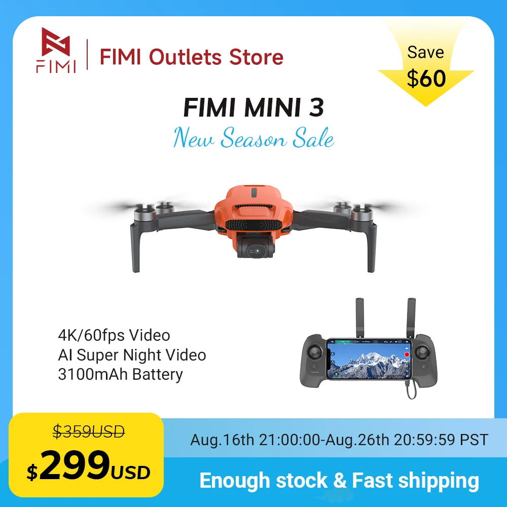 FIMI MINI 3 AI Super Night Video Drone com câmera profissional 4k 1/2 polegada empilhada sensor CMOS Quadcopter fimi x8 pro 2024v2 loja oficial helicóptero controle remoto mini drone infantil drone com câmera 4k