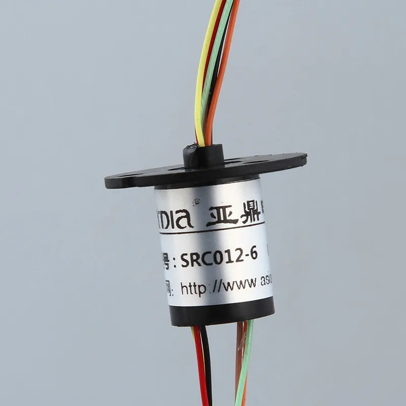 

12.5mm 300Rpm 6 Wires 6 Conductors Capsule Slip Ring connector 240V AC for Monitor Robotic connecting