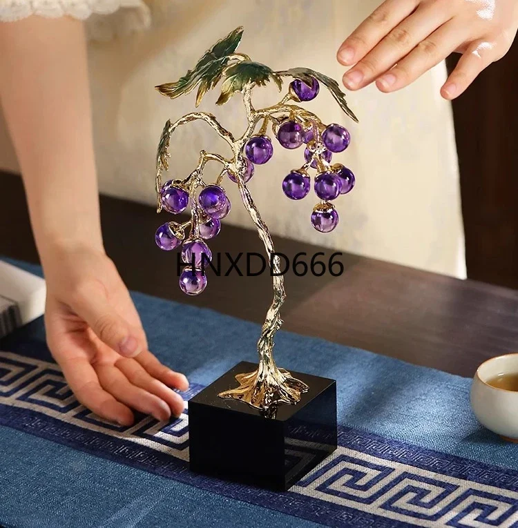 Enamel colored glass ornament household grape fortune tree ornament