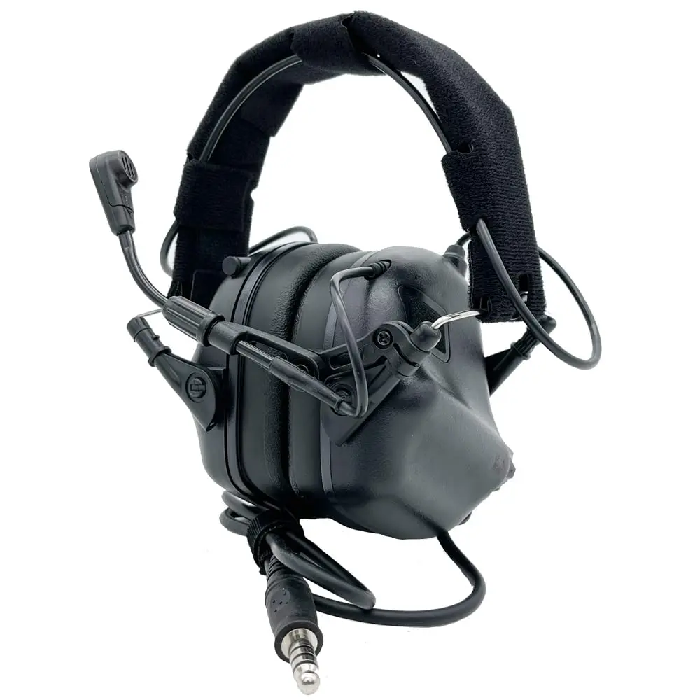 EARMOR M32 MOD4 Tactical Headset Anti Noise Headphones Communication Shooting Earmuff with EARMOR M51 PTT Adapter for Kenwood