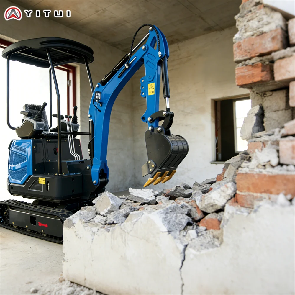 Low Price Selling Customized Mini Excavator 360° Rotary Reinforced Chassis Powerful Euro 5 Emission Standard Mini Excavator
