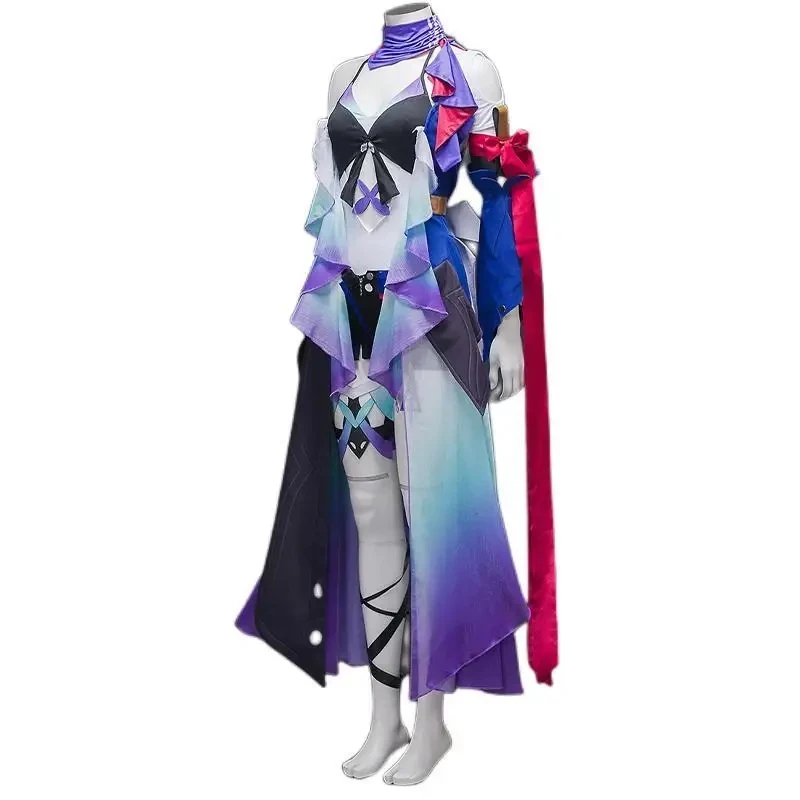 Seele New Cosplay parrucca Costume nuovo gioco Honkai Star Rail parrucche Cosplay Seele Purple Dress Suit capelli lunghi Halloween Party Roleplay